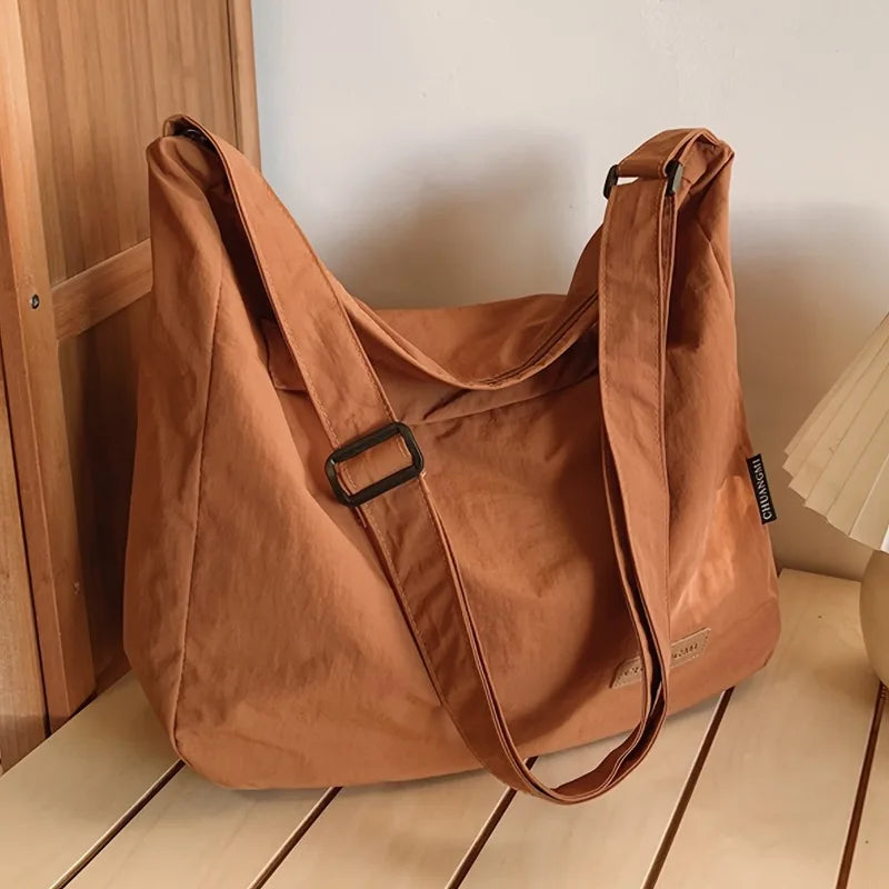 1pcs Crossbody Bag Nylon Durable Multi-Pocket Lightweight Daily Travel Shoulder Bag