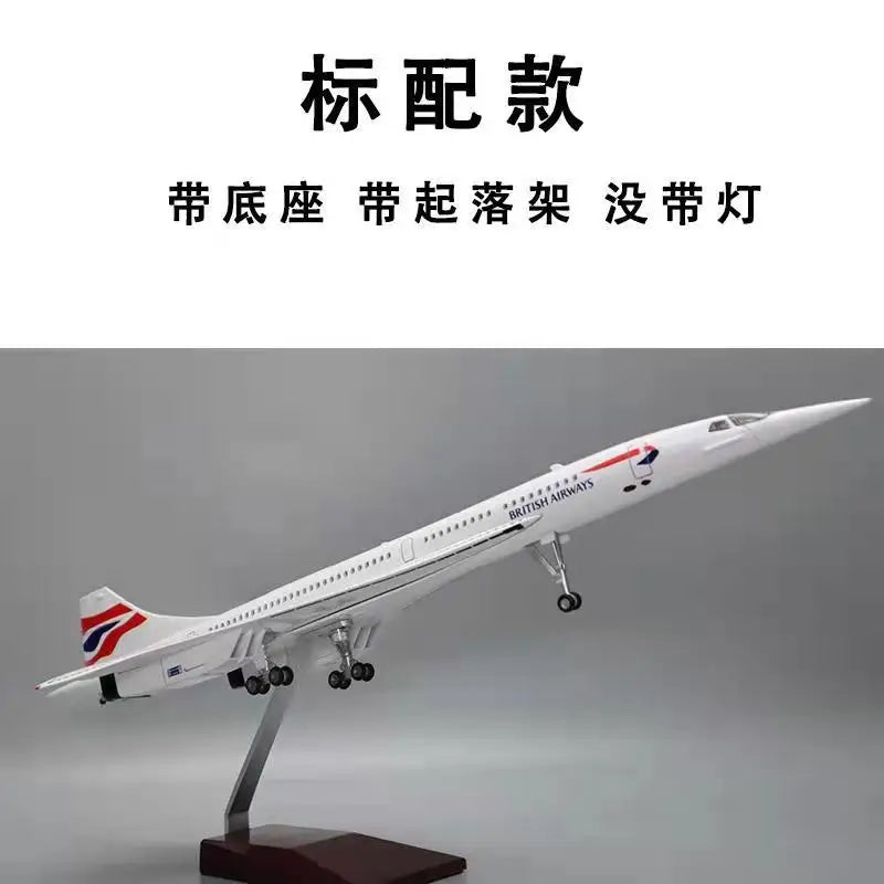Concorde Supersonic Jet Model 1:125 Scale 50cm Detailed Simulation Aircraft  Aviation Display Collectible