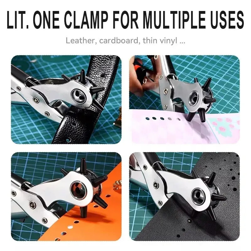 Leather Hole Punch Pliers Belt Watch Strap Eyelet Puncher Multifunctional Handmade Craft Hardware Repair Tool