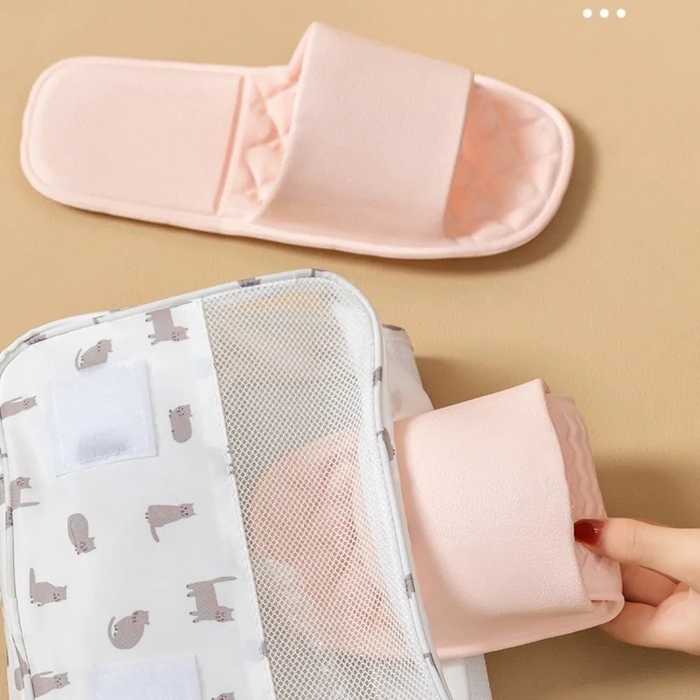 EVA Portable Folding Slippers Anti-Slip Odor-resistant Foldable Travel Slippers Soft Soles with Cushioned Sole