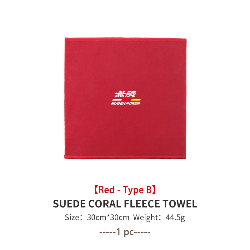 For Honda Microfiber Towel Car Drying Towel Auto Plush Wash Towel Car Cleaning Mugen Vezel Accord Fit City Legend CRV Insight