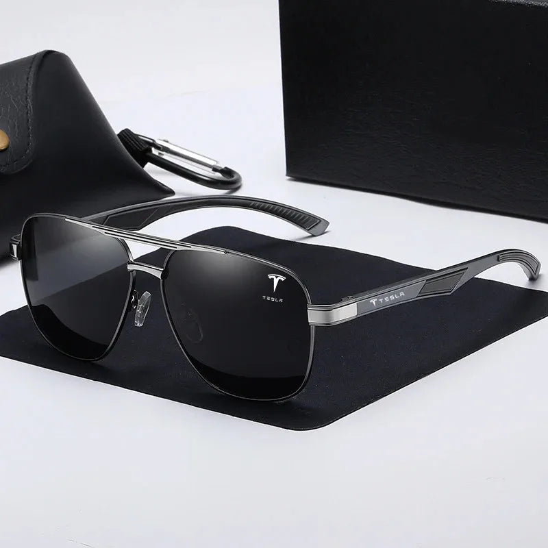 Auto High-End Luxury Polarized Sunglasses Men Anti Glare Goggles For Tesla Cybertruck Roadster Model 3 Model Y Model S Model X
