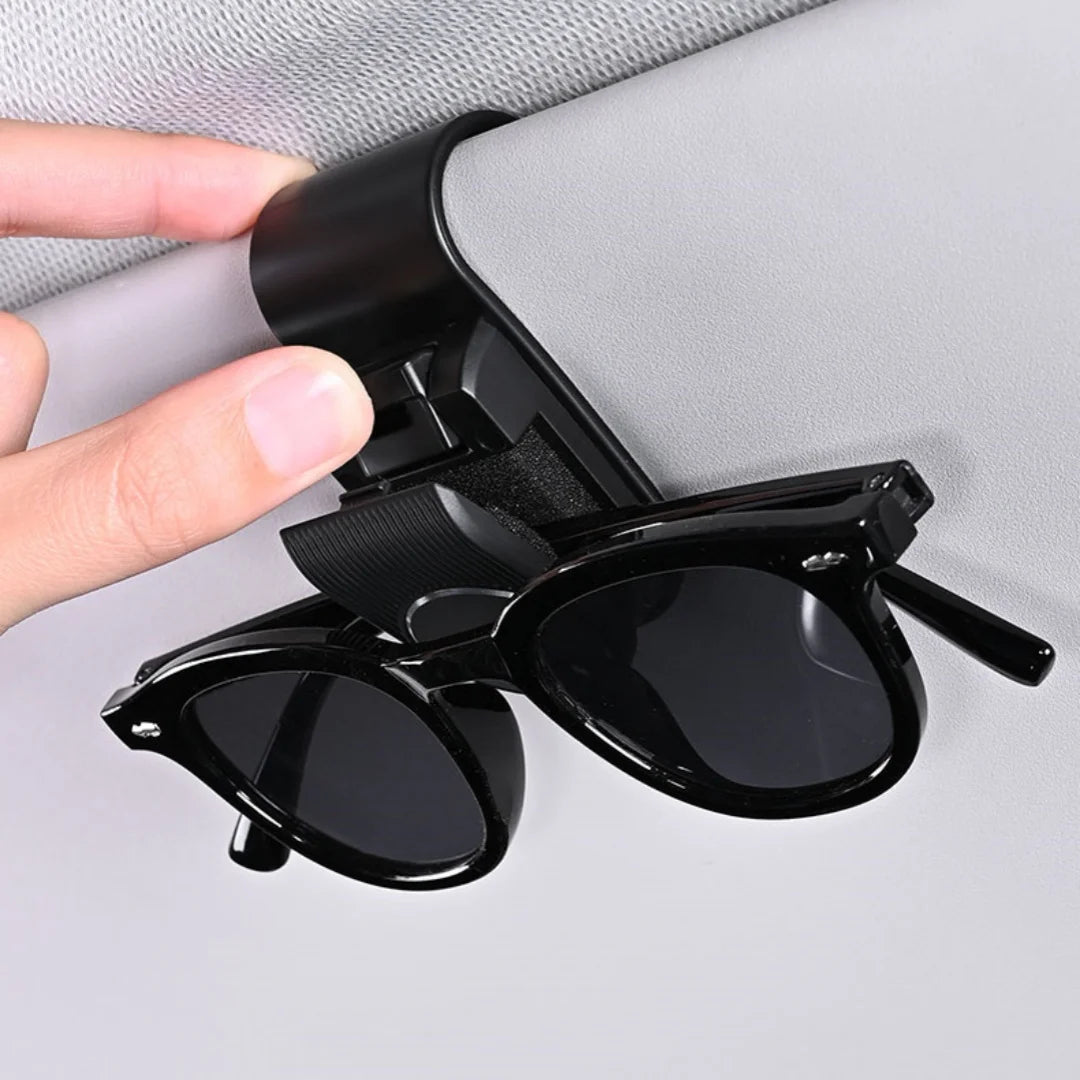 Car Glasses Holder Clip - Durable ABS Resin, Easy Installation for All Vehicle Models, Keeps Fashion Glasses Secure & Visible on
