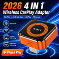 Wireless CarPlay Adapter for Apple IPhone＆Android Small Size Wireless CarPlay Plug and Play Fast and Stable Connection Wireless