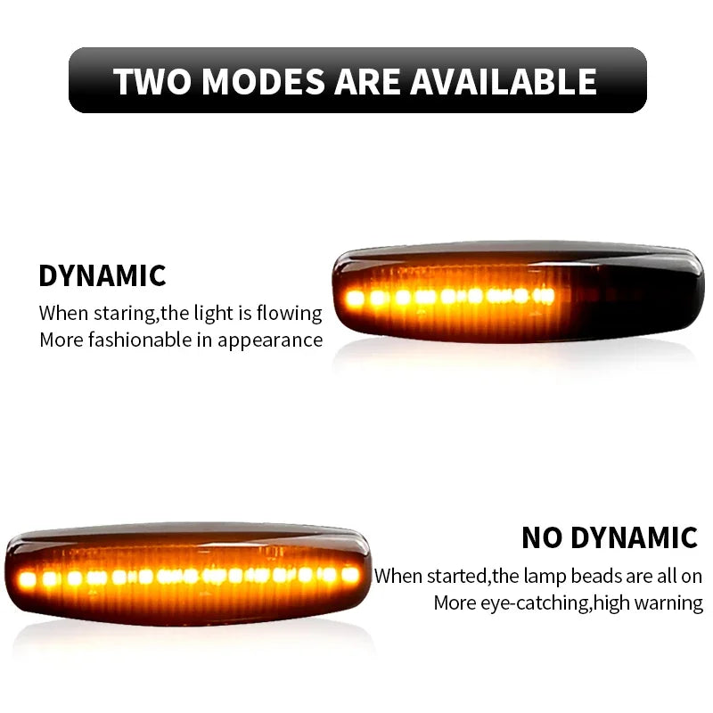 2PCS LED Side Marker Turn Signal Lights Canbus For Infiniti FX30d FX35 FX37 FX50 G25 G35 G37 JX35 M25 M35 Q40 Q60 Q70 QX50 QX60