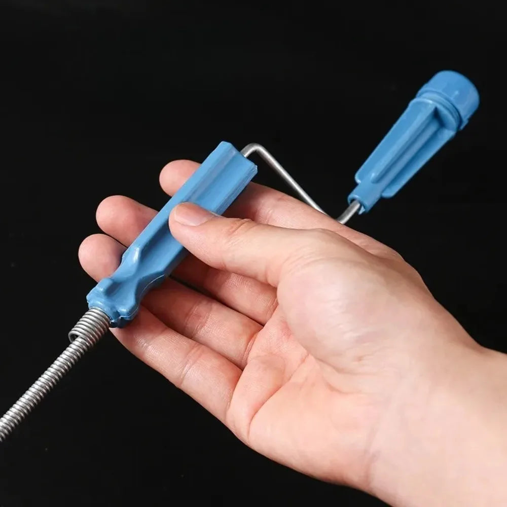 Metal Spring Sink Dredge Auger Plumbing Snake Clog Remover Ultra-long Sewer Dredge Drain Cleaner Drain Auger Flexible