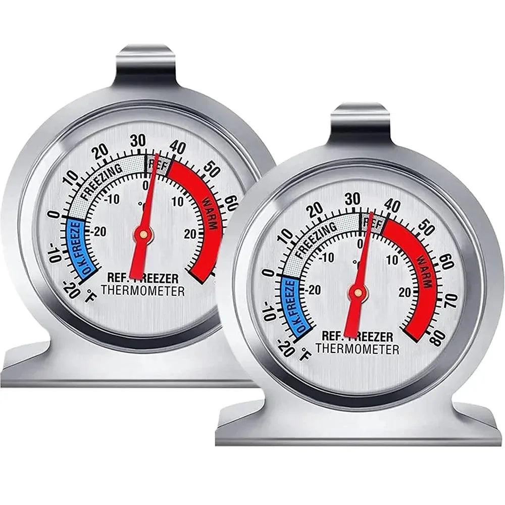 2/4/16pcs Packs Refrigerator Freezer Thermometer Classic Series Large Dial Red Indicator Accurate Temperature for Fridge Cooler