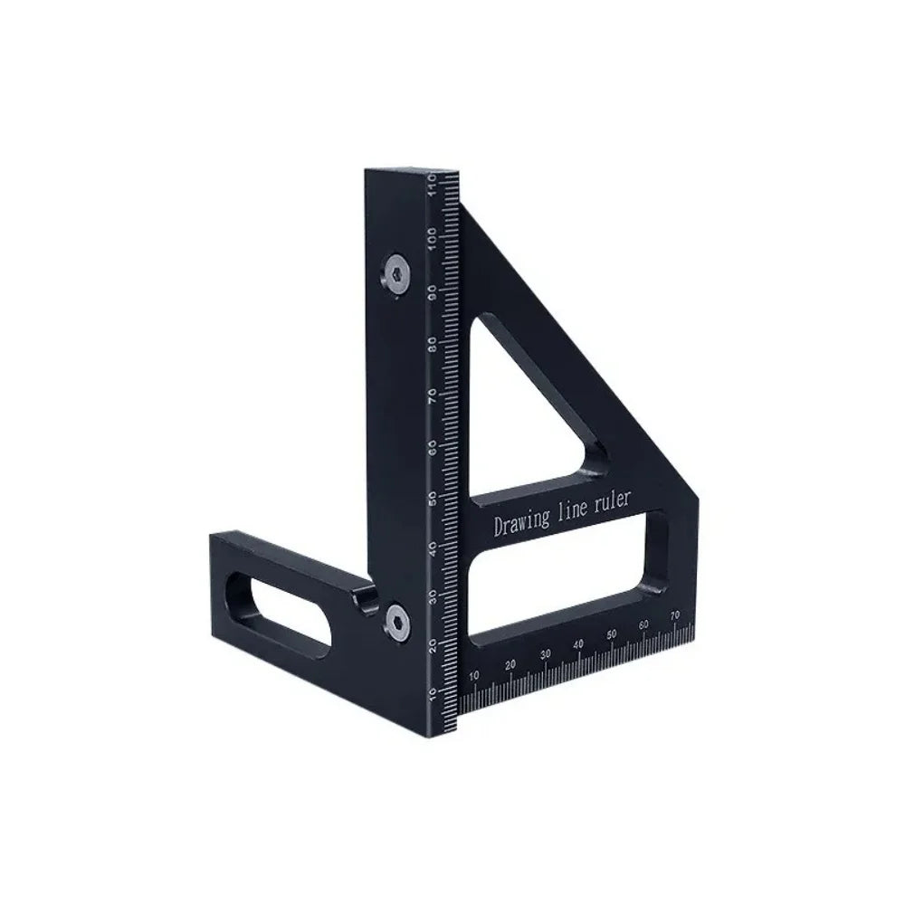 Carpenter Triangle Ruler Aluminum Alloy Miter Square Protractor High Precision Woodworking Measuring Ruler Tool For Engineer DIY