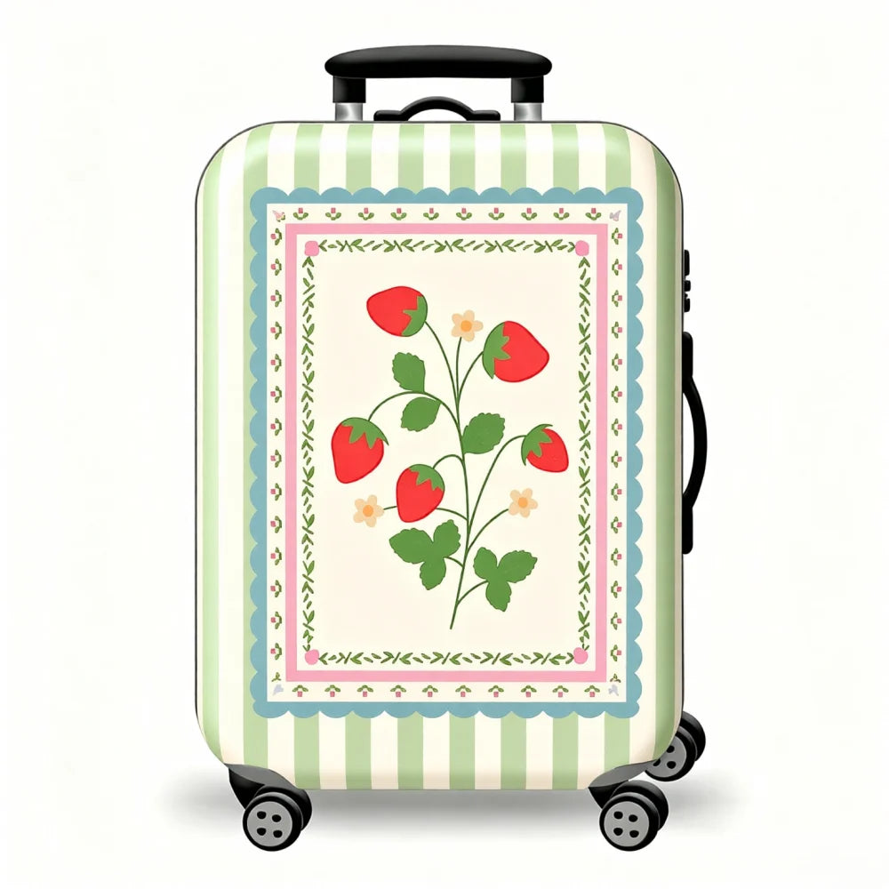 Sweet and cute flower love printed suitcase cover, elastic fabric washable travel trolley case cover