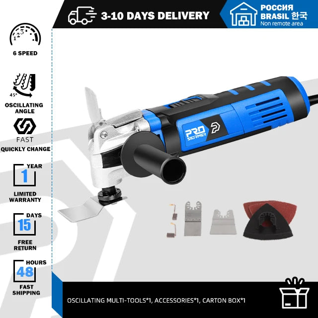 Multifunction Tool Oscillating Multi-Tools Variable Speed Renovator Electric Home Decoration Trimmer Electric Saw by PROSTORMER