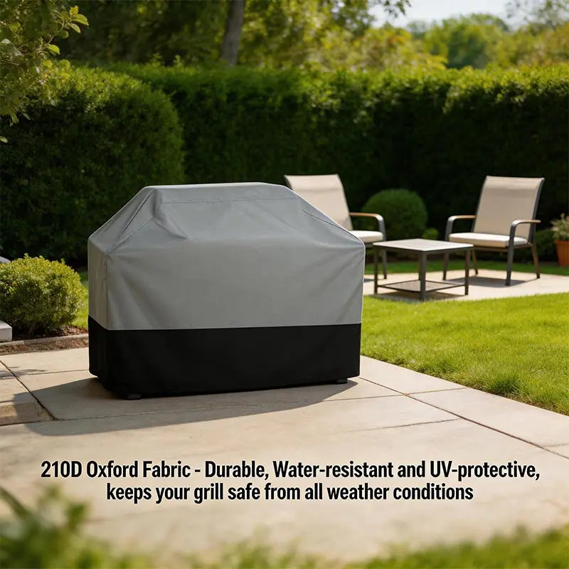 210D 5 -Size BBQ Grill Cover Anti-Dust Waterproof Weber Heavy Duty Charbroil BBQ Cover Outdoor Rain Protective Barbecue Cover