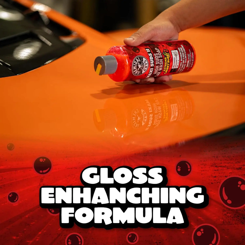 Foaming Car Wash Soap with Cherry Scent, 16 fl oz - Works with Foam Cannons, Guns & Bucket Washes for Cars, Trucks, Motorcycles