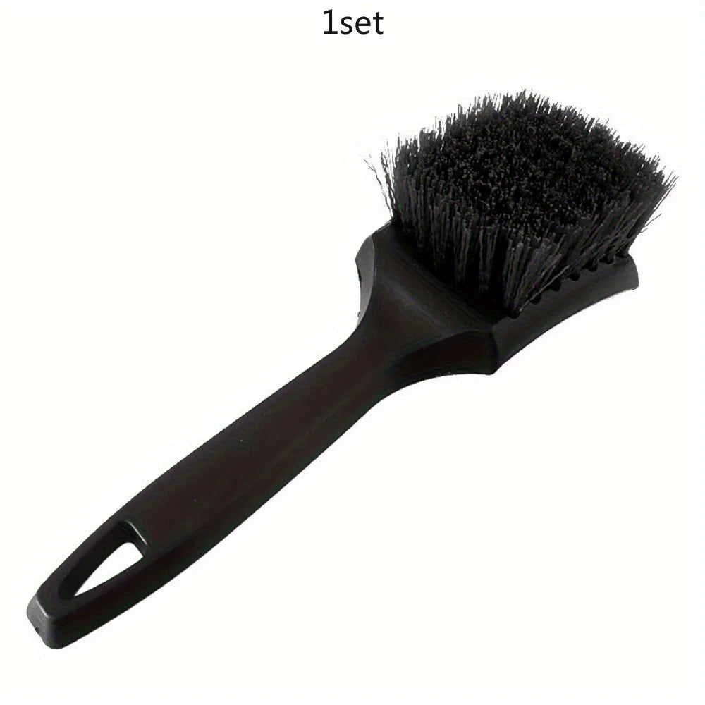 Car Tire Rim Brush Wheel Hub Cleaning Brushes Car Wheels Detailing Cleaning Accessories Black White Tire Car Washing Tool