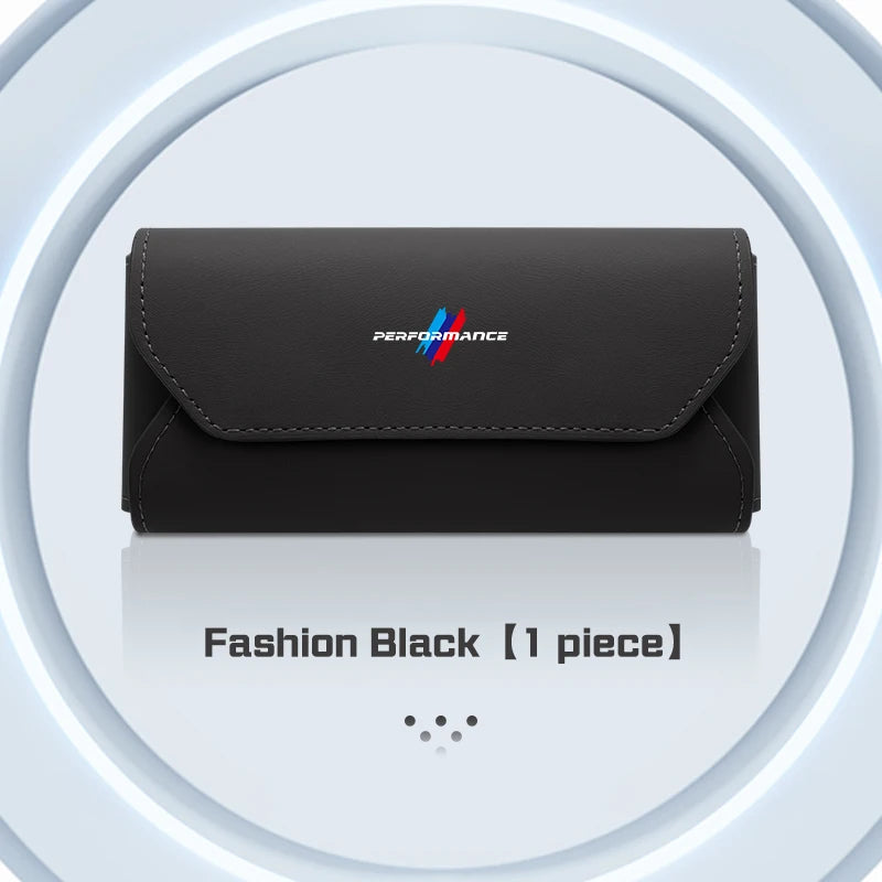 For BMW M M3 M5 E36 E39 E46 E60 E70 E90 E91 E92 F10 F40 G01 G70 Leather Car Visor Glasses Case Sunglasses Box Eyeglasses Storage