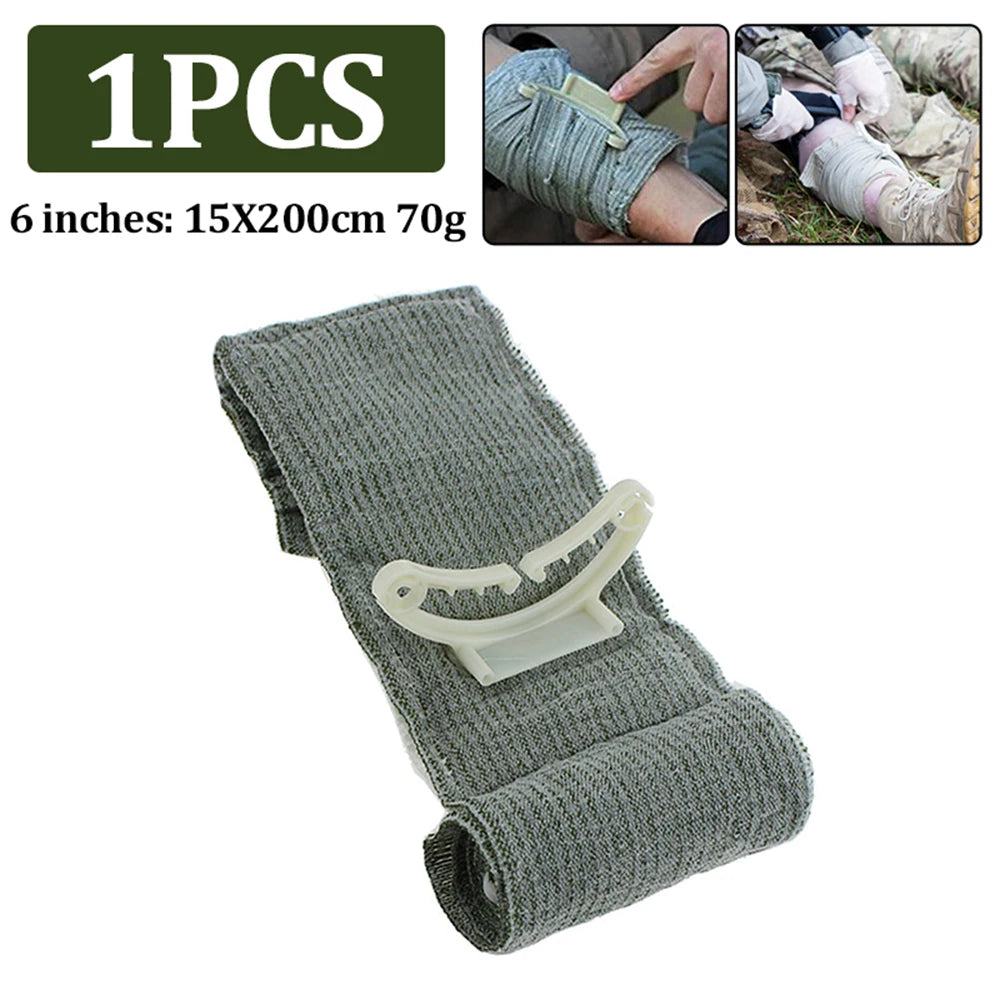 1-20Pcs 4/6inch Israel Bandage Outdoor First Aid Traumatic Hemostatic Bandage Emergency Training Swathe Camping Hiking