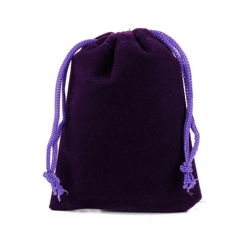 10Pcs/set Short Plush Dice Bag  Drawstring Bags For Tarots Card Jewelry Board Games RPG Game Dice High-grade Flannel Packet