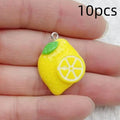 10pcs resin simulated food pendant, DIY jewelry making earrings, keychains, accessories