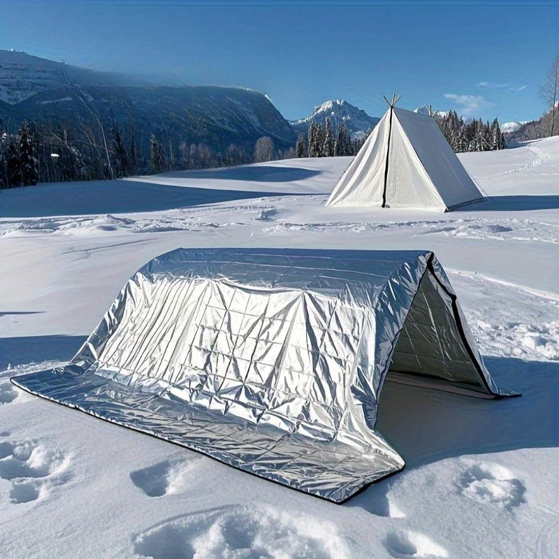 2pcs Extra Large Emergency Survival Blankets Extended 62x83inch Heavy-Duty Thermal Insulation Aluminum Foil Camping Hiking Home