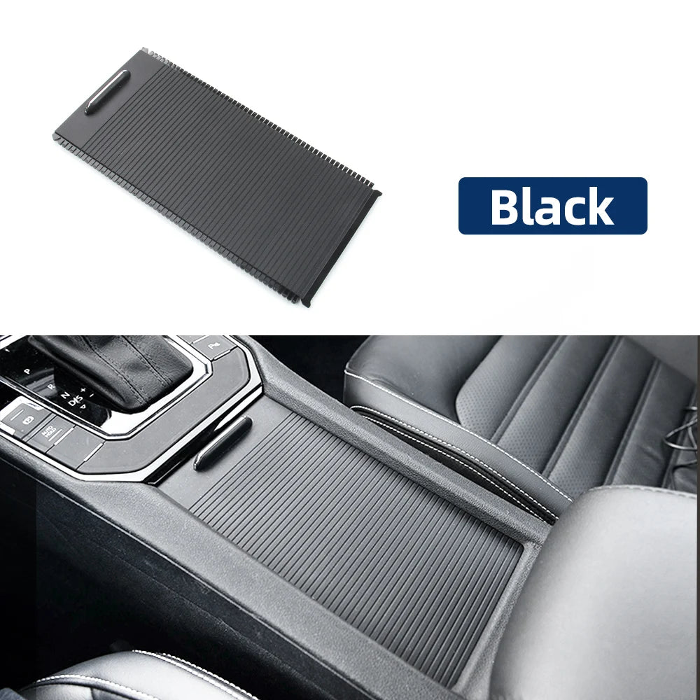 For Volkswagen Lamando Car Front Center Console Cover Central Armrest Box Cup Holder Roller Cover Shutter Cover 2014-2021