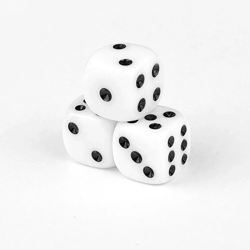 10 PCS/Set 16mm D6  6 cubes Dice Acrylic 6 sides D6 Dice With role Edges For Casino Dice Table Board Game