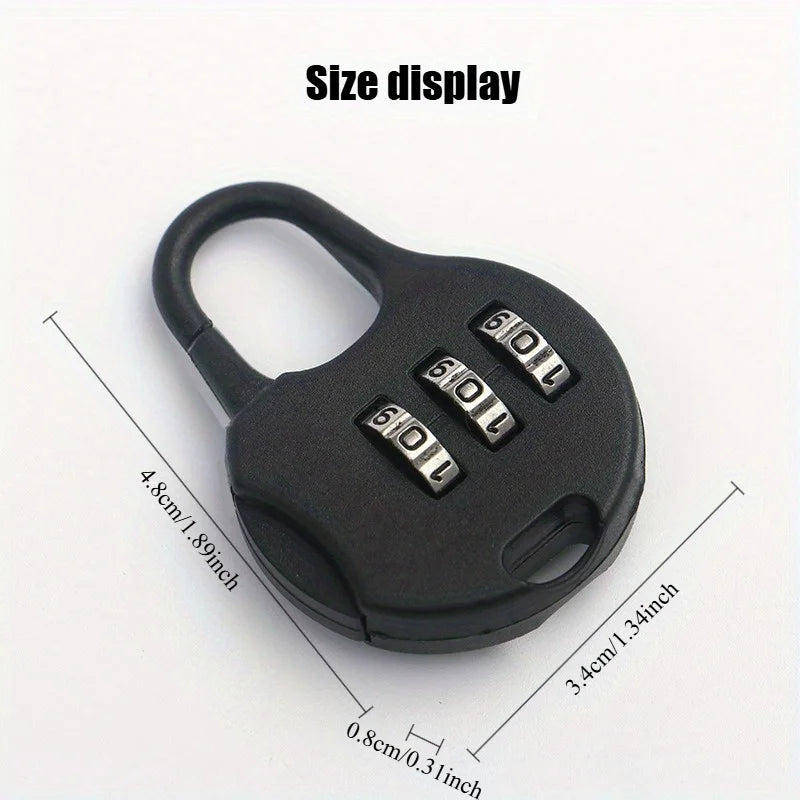 4/8pcs Random color Mini 3 Dial Digit Combination Suitcase Luggage Security Password Code Lock Padlock Travel Padlock