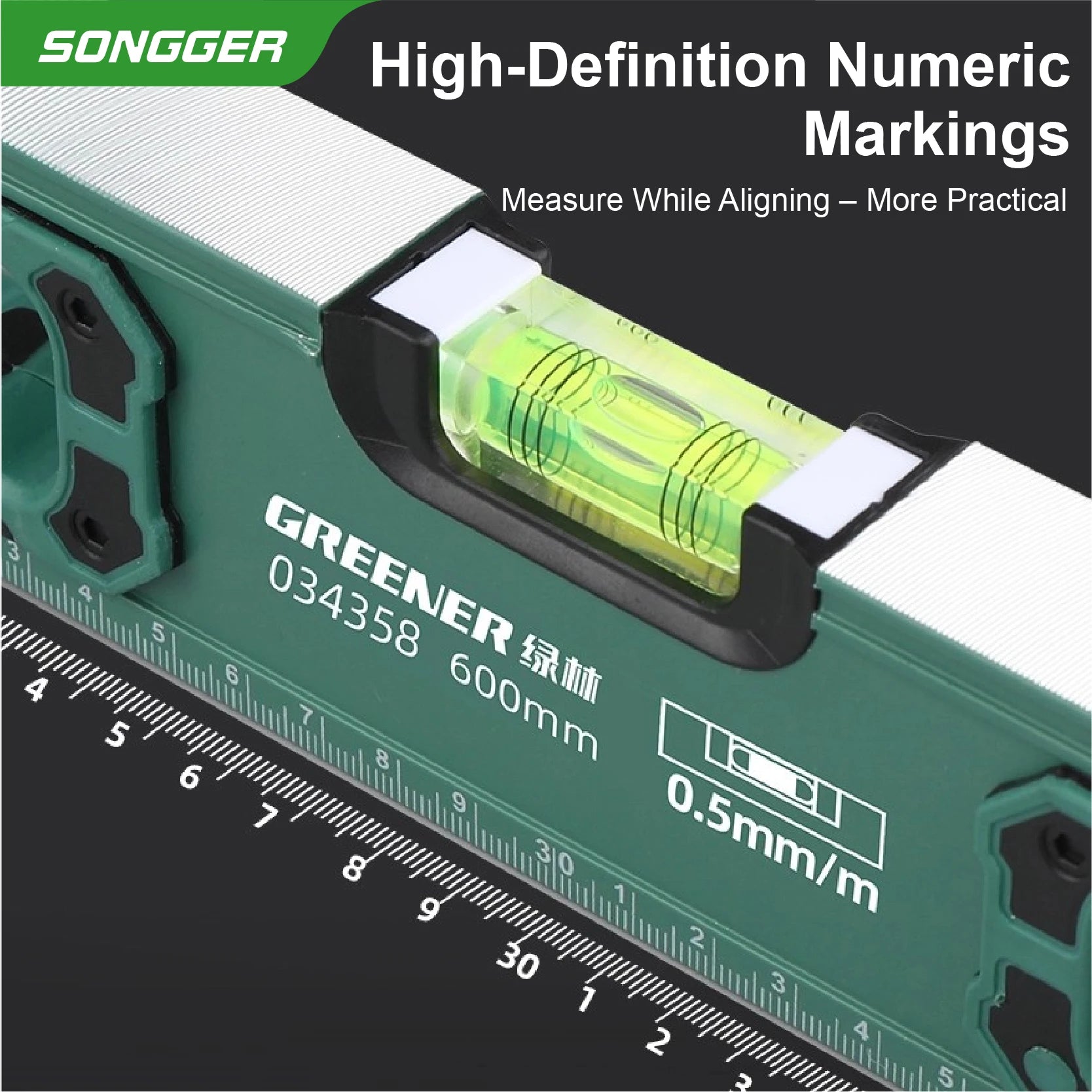 Q01 Magnetic Spirit Level Aluminum Alloy Bubble Level Ruler Adjustable Angle High Precision Shockproof Measuring Tool