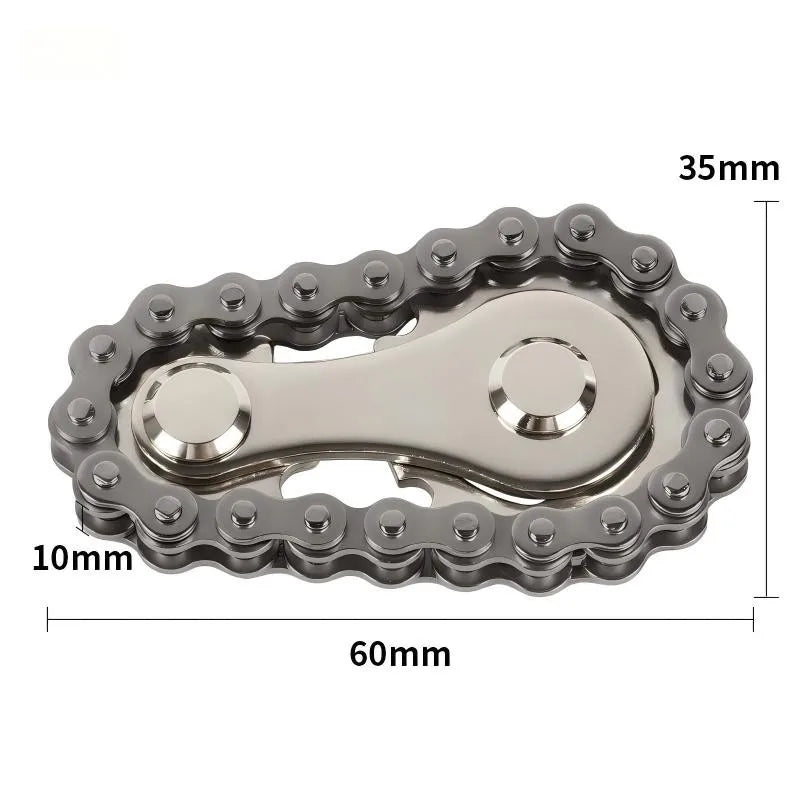 Metal Bike Chain Fidget Spinner Toys Sprockets Flywheel Fingertip Gyro Fidget Spinner Antistress Anxiety Toys for Kid Adult Gift