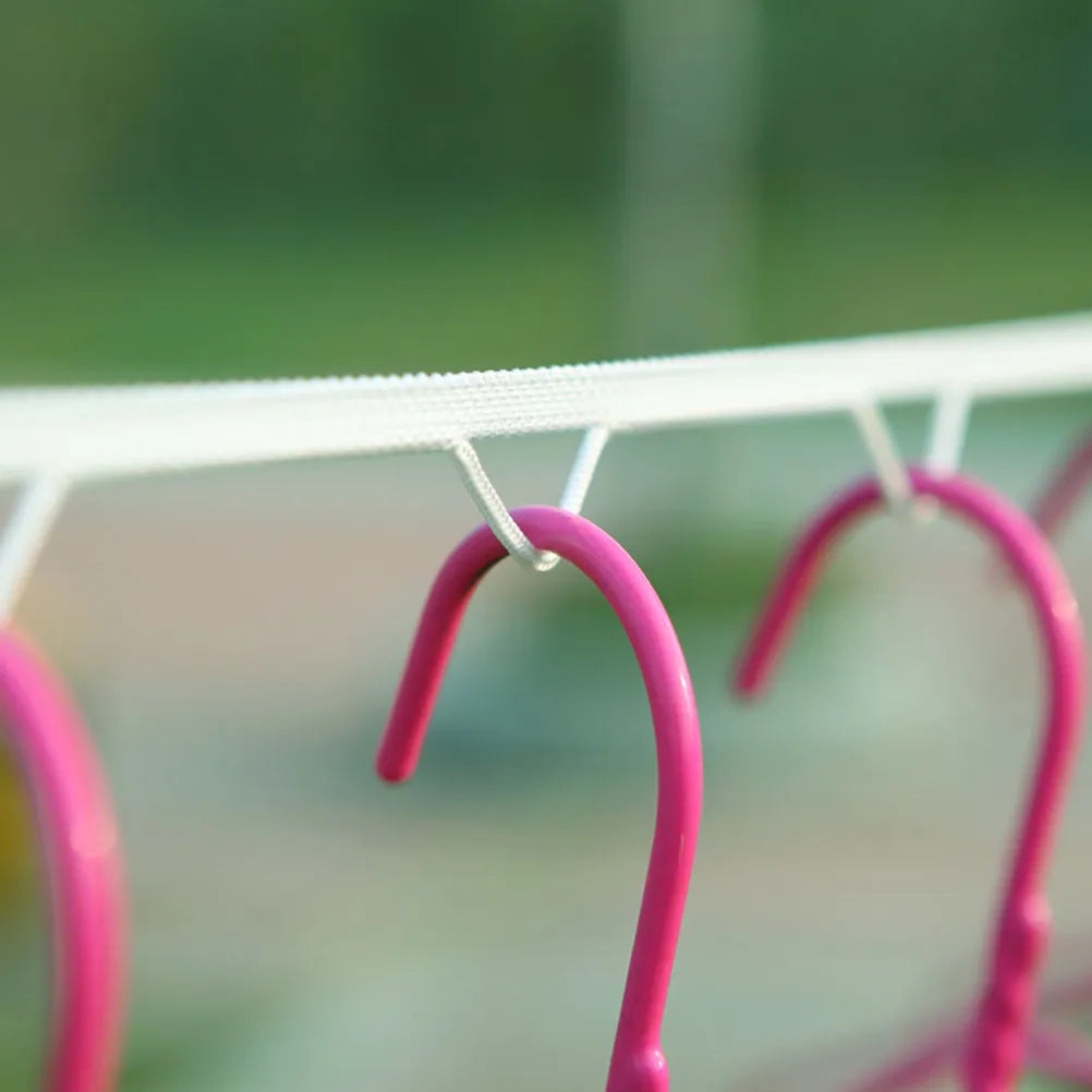 Portable Travel Clothesline Nylon Lightweight Compact Space Saving Outdoor Camping Drying Rope Windproof Non Slip Clothes Hanger
