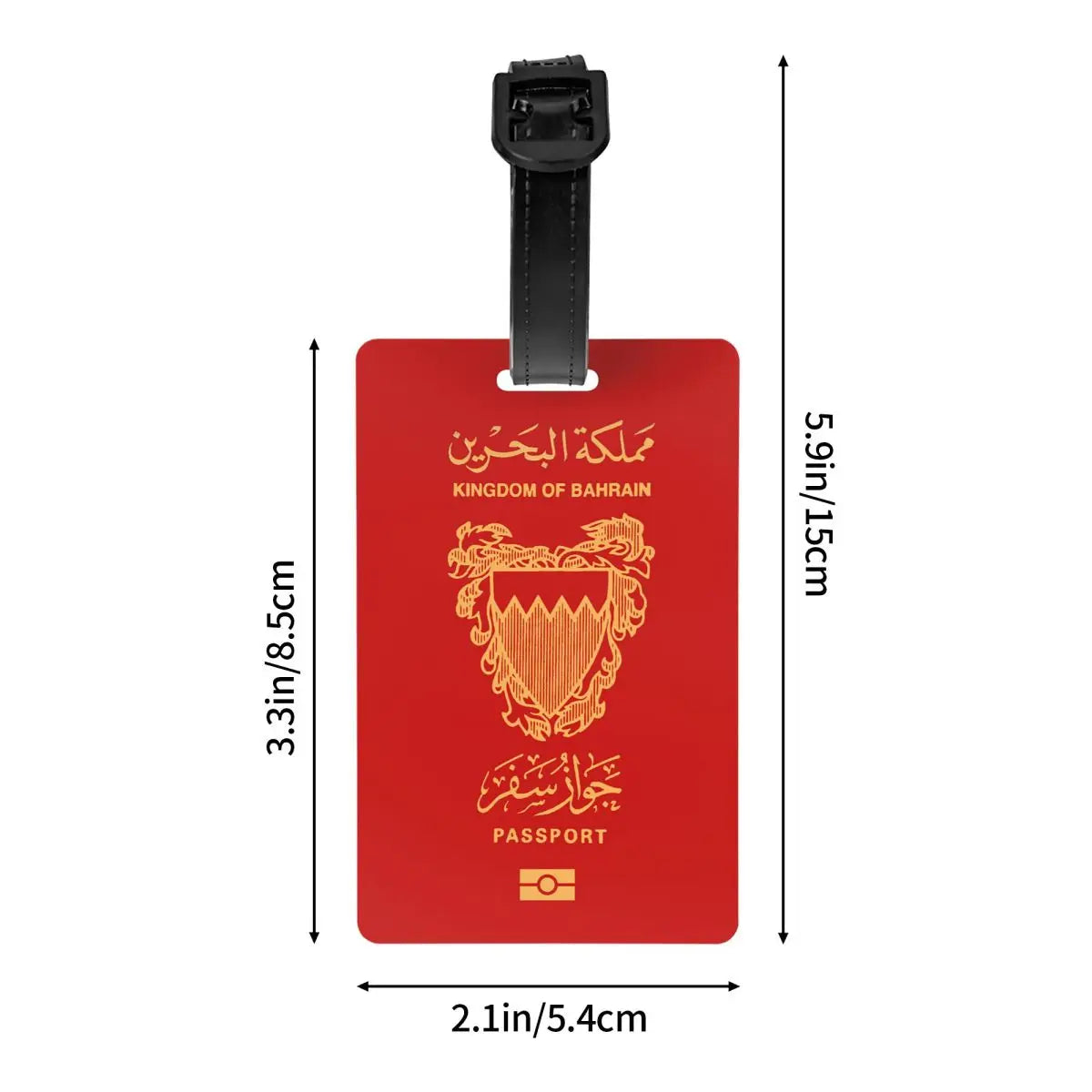 Custom Bahrain Passport Luggage Tag Privacy Protection Baggage Tags Travel Bag Labels Suitcase