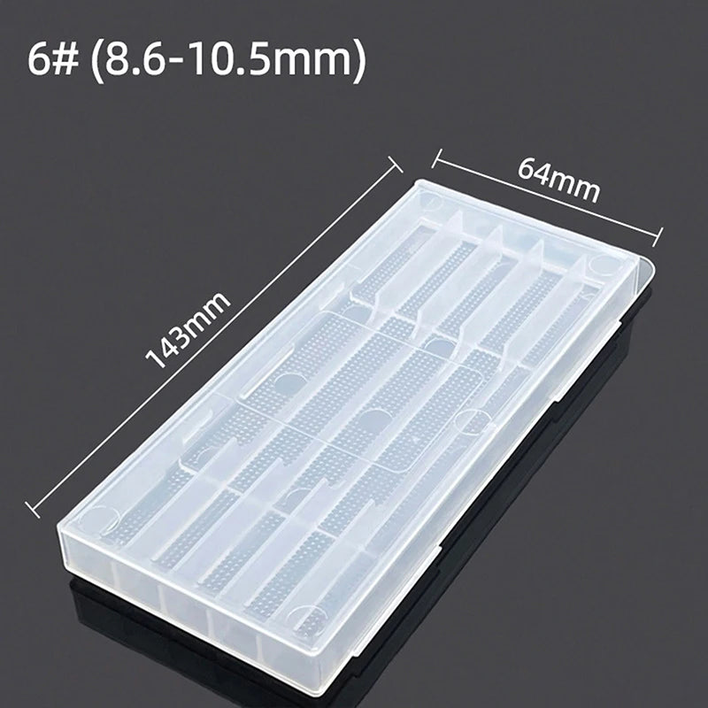 ※Plastic Twist Drill Empty Box Storage Box Toolbox Tool Accessories Woodworking Drill Bit 5/10 Hole Transparent Packaging Case