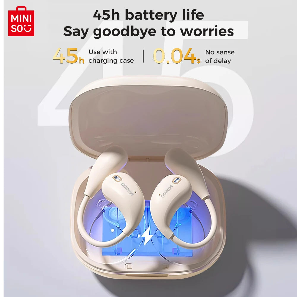 MINISO M95 AI Translator TWS Bluetooth Earphone with Mic Sports Wireless Headphones Long Battery Life Full Color Touch Screen