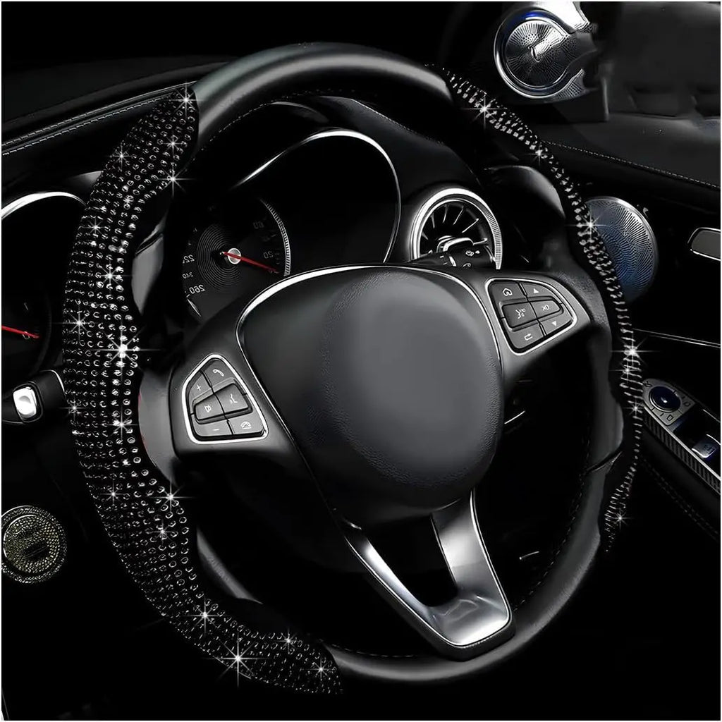 Popular diamond-encrusted steering wheel buckle, fashionable sports, butterfly design, non-slip and wear-resistant design