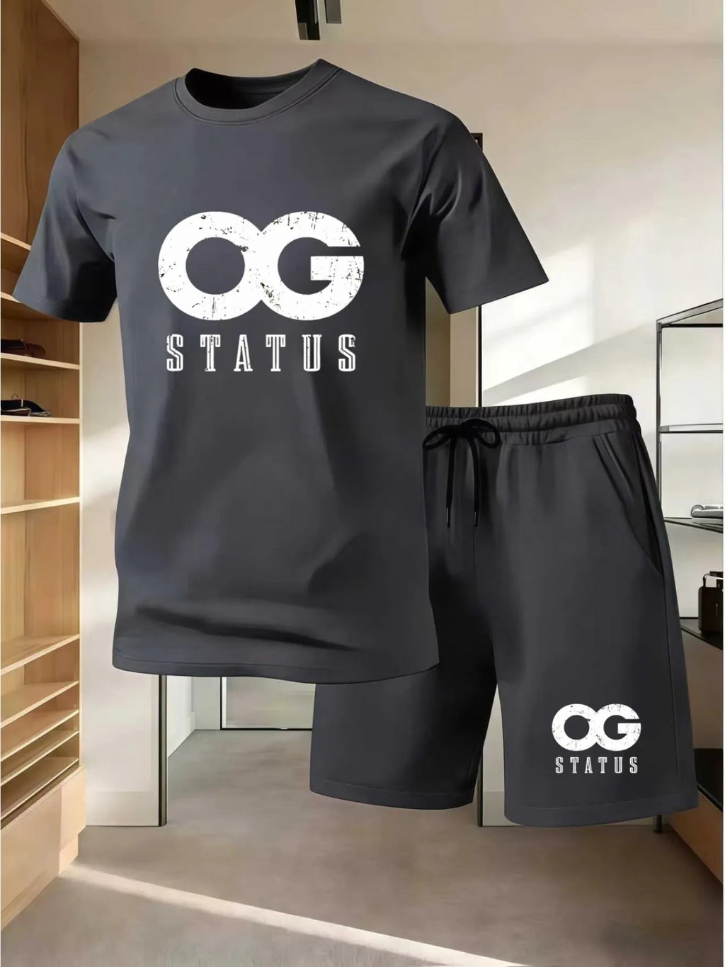 Summer Men's Tracksuit 2 Piece Set Sports Short Sleeve T-shirt Shorts Men's Running Suit Plus Size Loose T-shirt Shorts Clothing