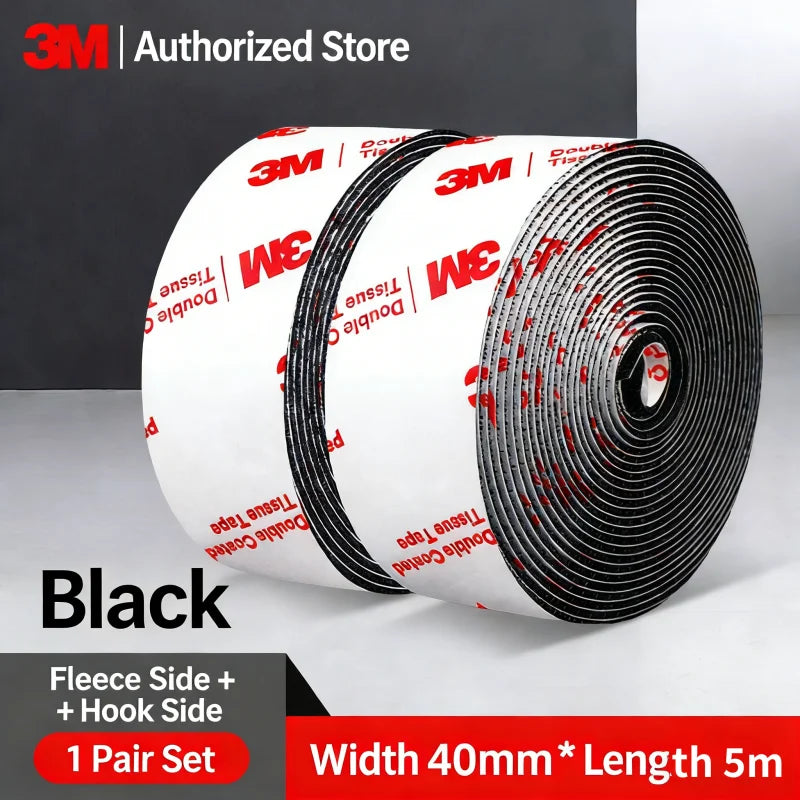 3M Strong Double-sided Adhesive Hook and Loop Tape High-adhesion for Car Mats Home Use More - Strong Self-Adhesive Fastener