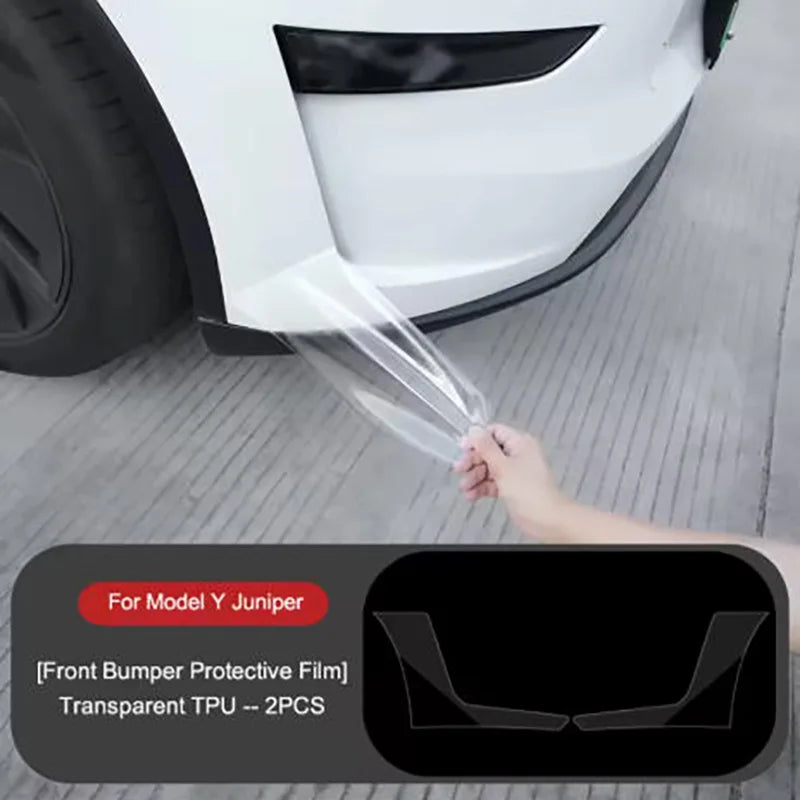For Tesla Model Y Juniper 2025 Car Body Film Bumper Sides Corner TPU Protector Film Anti-Scratch Film Invisible Car Clothing