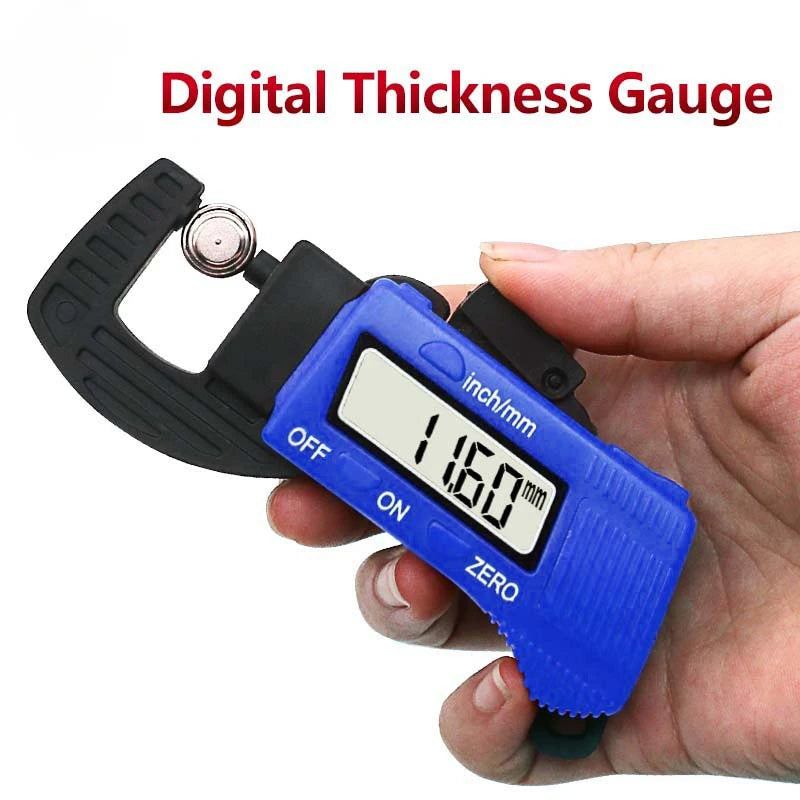 Digital Thickness Gauge Digital Micrometer Inch/Metric 0-0.5/0-12.7mm Electronic Micrometer Gauge Measuring Tool With Large LCD