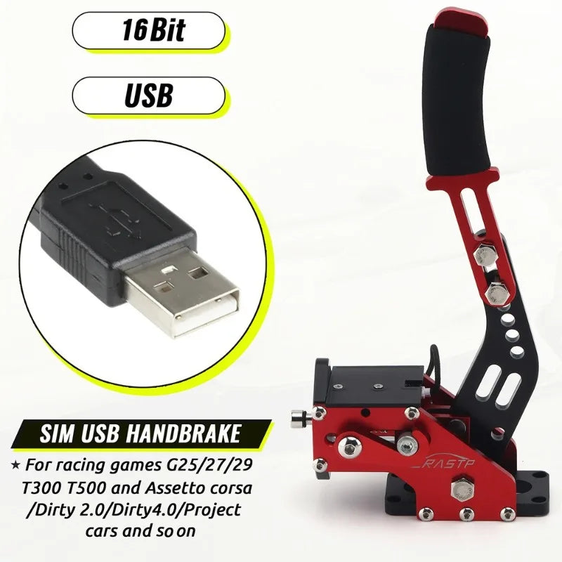 PC Racing Simulator Handbrake USB Plug And Play Linear Drift Brake Controller Game Accessory For Driving Games