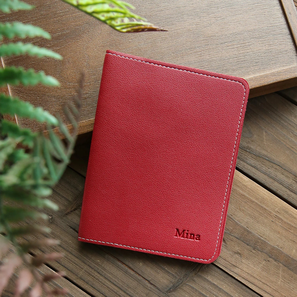 1PCS Custom Name Passport Holder Personalized Leather Passport Cove Customized Travel Accessories Handmade Gifts For Friends