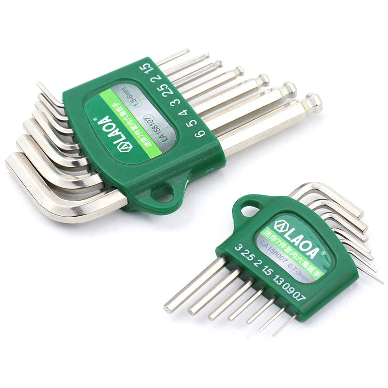 LAOA Mini Hexagon Wrench Seta S2 Socket Head Wrench with Magnetic Ball Head Spanner Tools Allen Key Wrenche Kit
