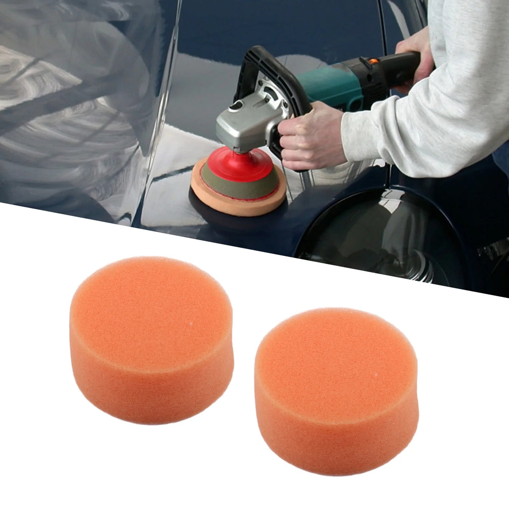 2Pcs Sponge Polishing Pad 2" 3" 4" 5"6" 7" Car Polishing Buffing Pad Flat Polisher Buffer Pads For Detail Polisher Waxing Clean