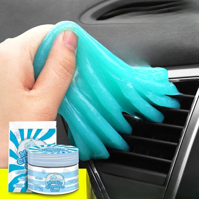 Car Cleaner Gel Dust Cleaning Slime for Dashboard Air Vents & Keyboard 1/2pcs of Reusable Multifunctional Goo