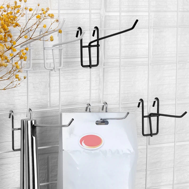 Black Mesh Grid Shelf Hooks, Supermarket Shelves, Convenience Store Accessories Can Be Hung With Thick Iron Hooks