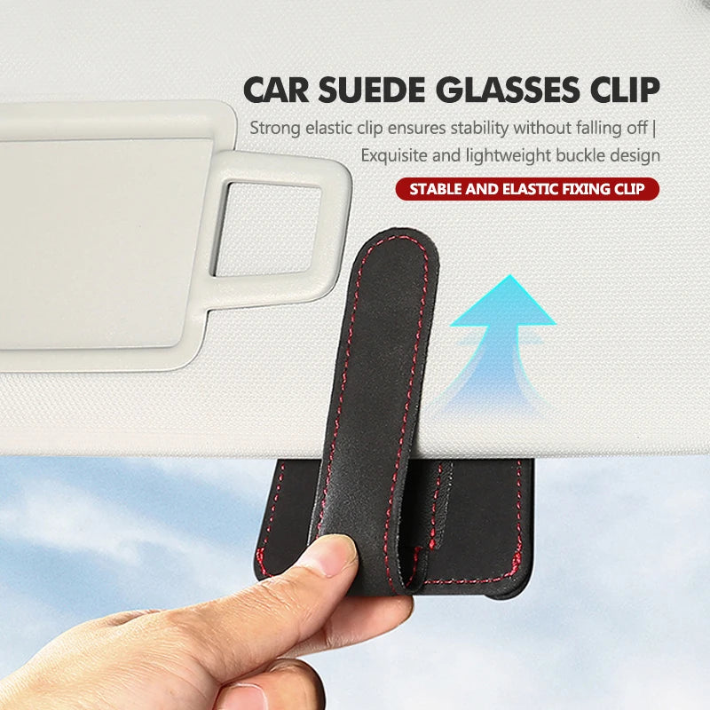 Car Sunglasses Holder Glasses Ticket Card Storage Clip Holders For Toyota C-HR CHR Logo 2016 2017 2018 2019 2021 2022 Fortuner