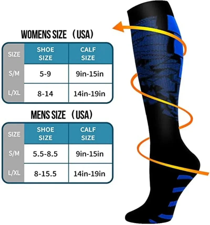 Compression Socks Running Football Sports Medical Nursing Socks for Flight Travel Pregnancy Edema Diabetes Varicose Veins Socks