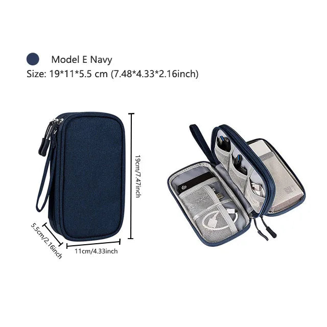 Travel Cable Bag Portable Digital Storage Pouch Waterproof Electronic Accessories Storage Bag Travel Cable Organizer Bags
