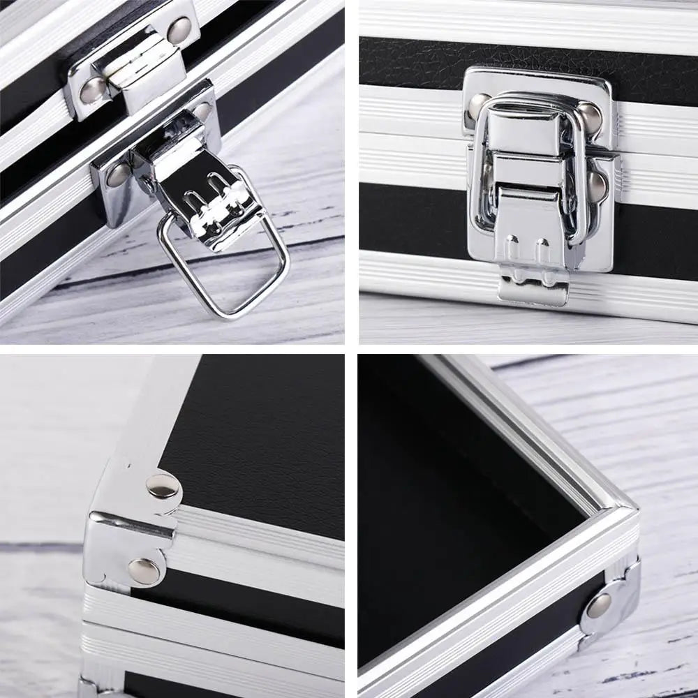 1pc Aluminum Alloy Toolbox, Portable Safety Equipment, Instrument Storage Carrying Case, Pressure Resistant Lockable Storage Box