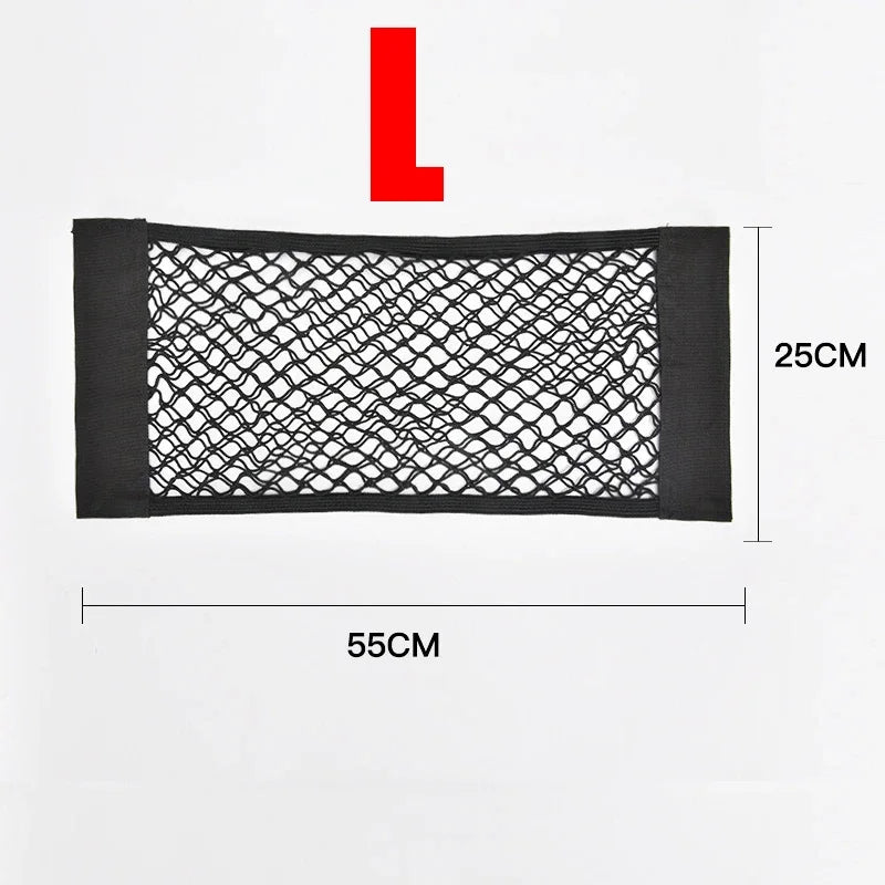 Car Elastic Mesh Fixed Straps Trunk Interior Auto Organizer Seat Back Fixing Net Bag Extinguisher Car Goods Storage Fixing Strap