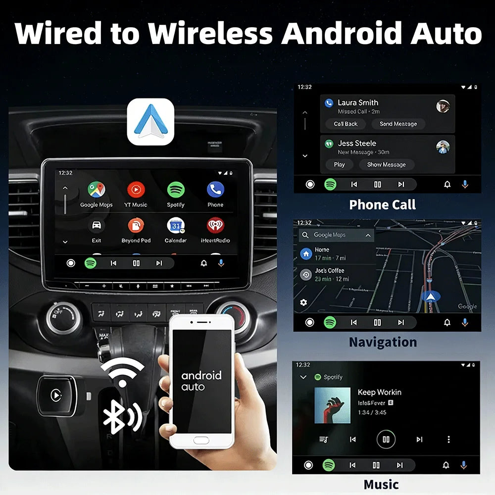 Wireless CarPlay Adapter 2026 Upgrade, Plug and Play, No Latency, Converts Factory Wired to Wireless, Compatible with iPhone 6+