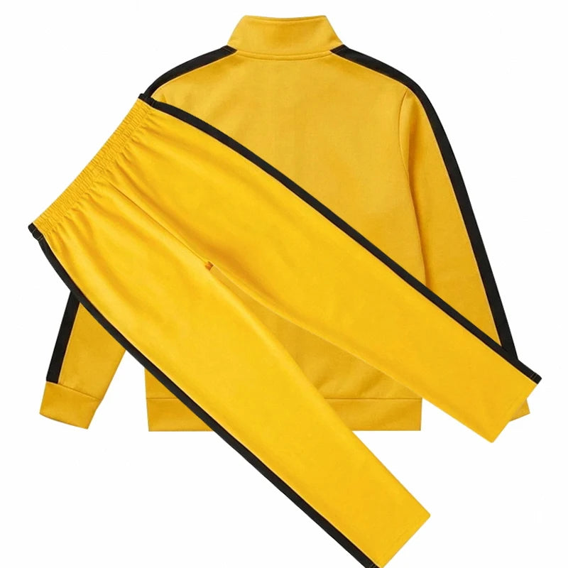 Men's two-piece loose casual commuting simple zip-up stand collar jacket and sweatshirt set, breathable and not stuffy