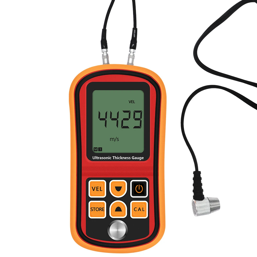 GM100 Digital Ultrasonic Thickness Gauge 1.2~225mm Voice Sound Velocity Meter 1000-9999 M/s Metal Glass Measuring Instruments